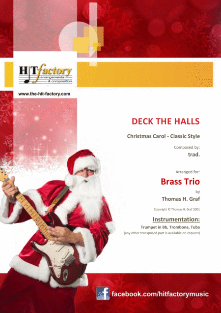Deck the halls - Christmas Carol - Polyphonic - Brass Trio (arr. Thomas H. Graf)
