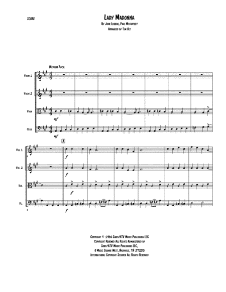Lady Madonna (arr. Tim Olt)
