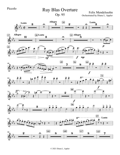 Ruy Blas Overture [Parts only] (arr. Diana L. Appler)