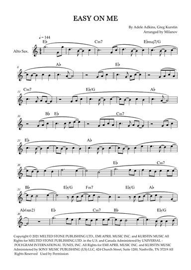 Easy On Me (arr. Milanov)