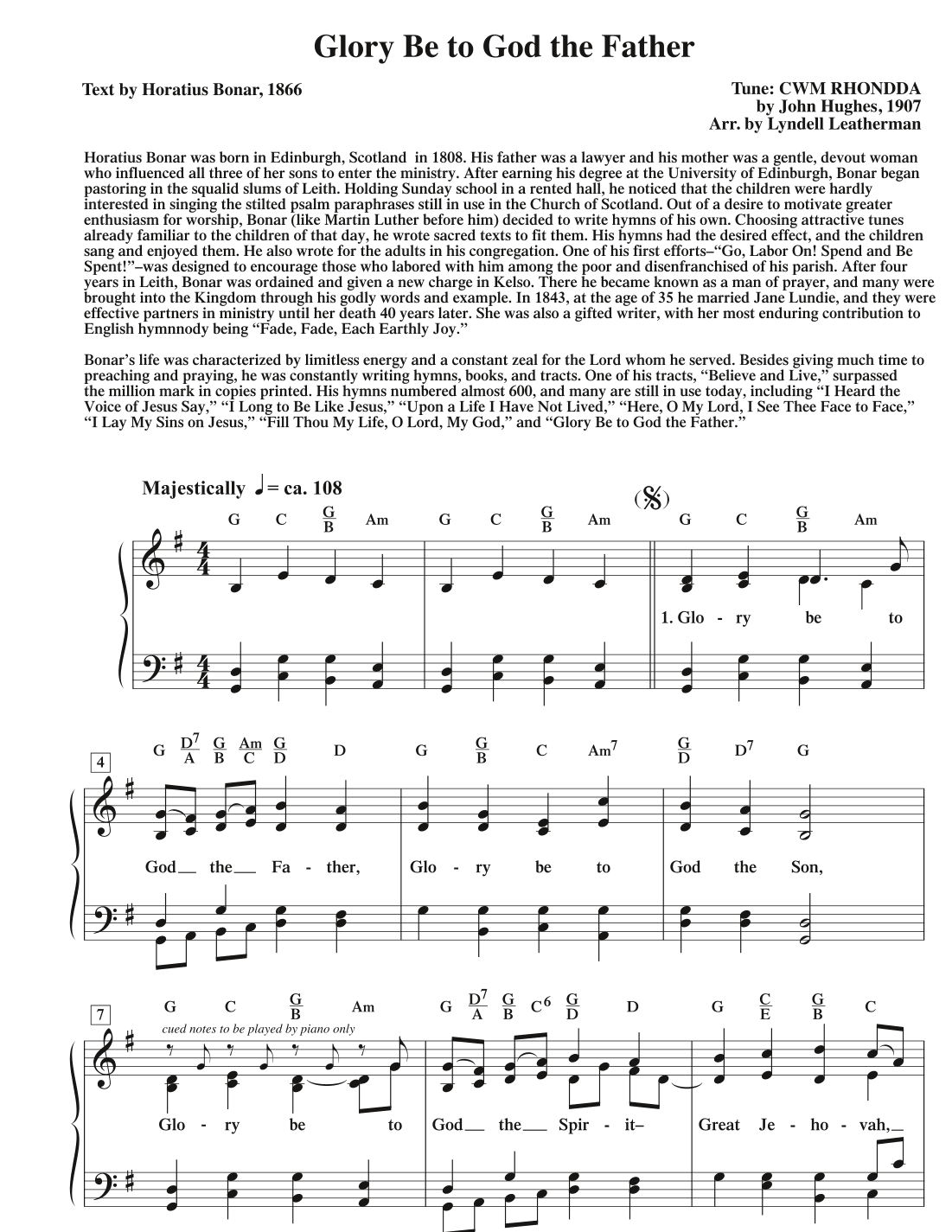 Glory Be to God the Father (arr. Lyndell Leatherman)