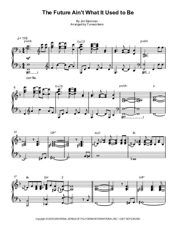 The Future Ain't What It Used to Be (arr. Tunescribers)