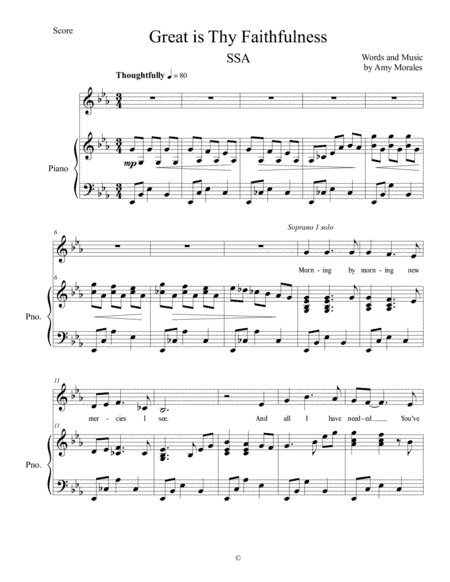 Great is Thy Faithfulness SSA