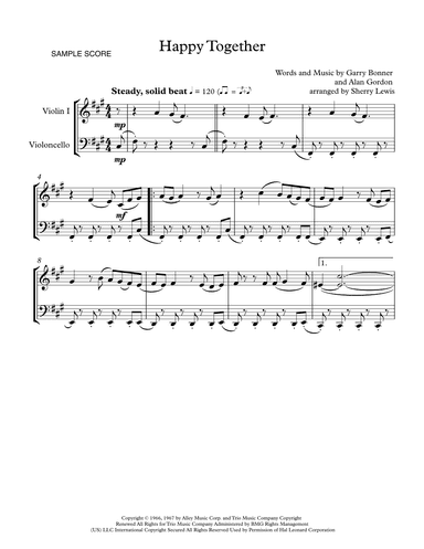 Happy Together (arr. Sherry Lewis)