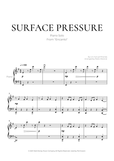 Surface Pressure (arr. Pedro Merendi)