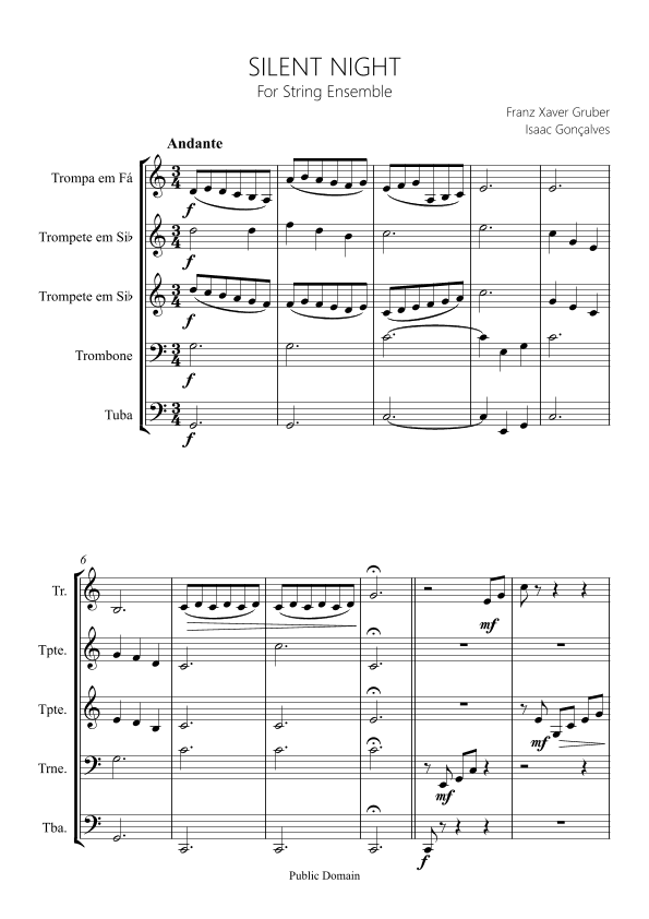 Silent Night (arr. Isaac Gonçalves)