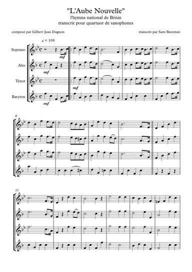L'Aube Nouvelle (arr. Sam Bateman)