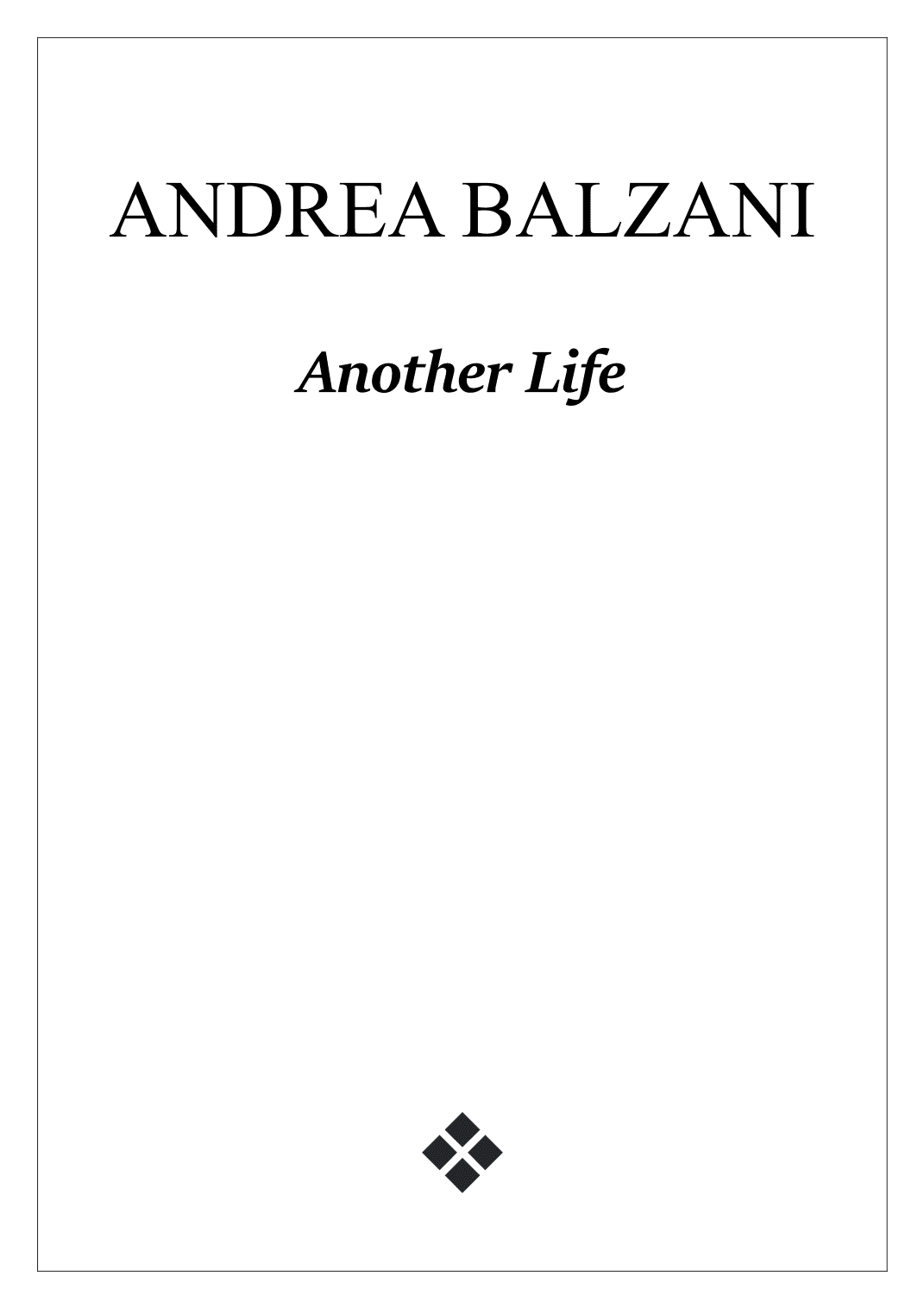 Another Life [PIANO SCORE] (foglio album)