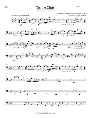 "Tis the Christ" - Cello Part (arr. Richard Joseph Barber)
