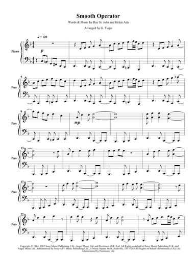 Smooth Operator (arr. G. Tiago)