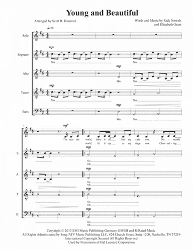 Young And Beautiful (arr. Scott R. Hummel)