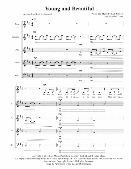Young And Beautiful (arr. Scott R. Hummel)