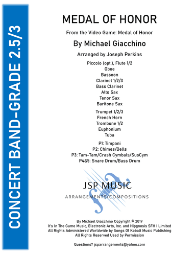 Medal Of Honor (main Theme) (arr. Joseph Perkins)