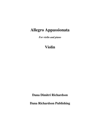 Allegro Appassionato Violin Part