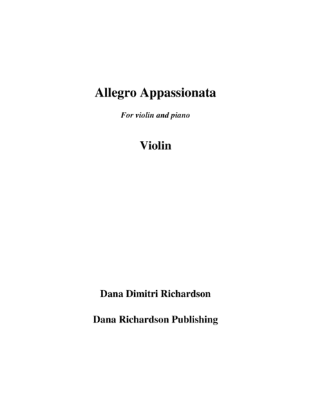 Allegro Appassionato Violin Part