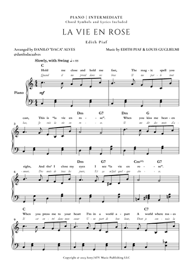 La Vie En Rose (arr. Danilo "Daca" Alves)