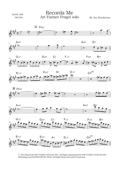 Recorda Me (arr. moon salt)