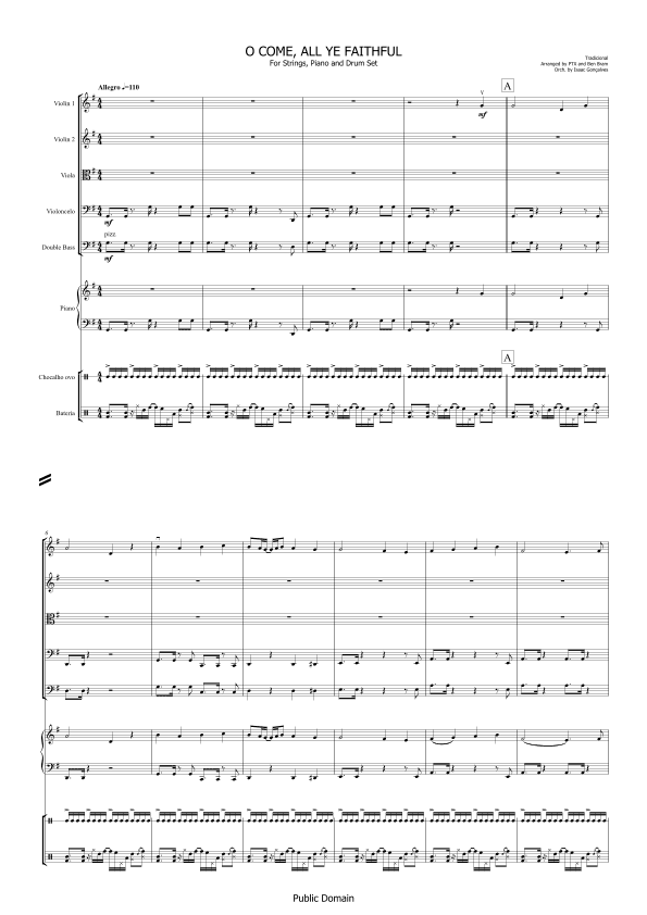O COME, ALL YE FAITHFUL - PENTATINIX COVER (arr. Isaac Gonçalves)