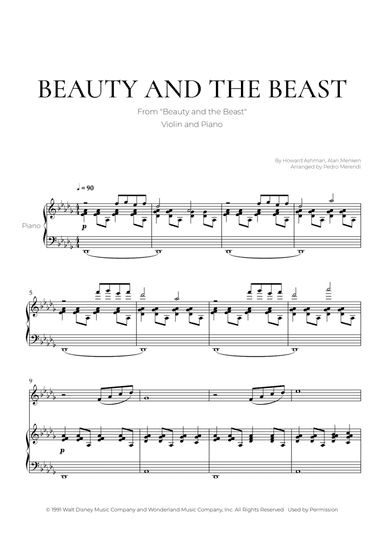Beauty And The Beast (arr. Pedro Merendi)