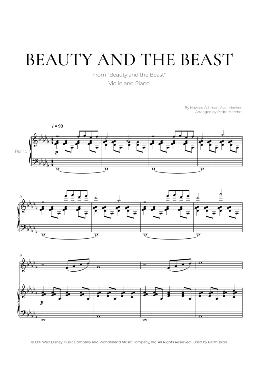 Beauty And The Beast (arr. Pedro Merendi)
