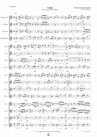 Four Seasons - Winter (Largo) (arr. Josef  STASTNY)