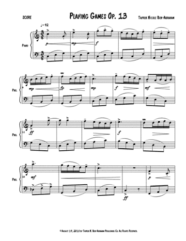 Playing Games Op. 13