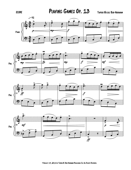 Playing Games Op. 13