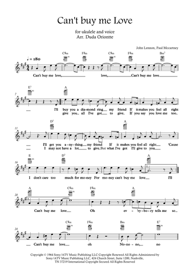 Can't Buy Me Love (arr. Duda Oriontte)