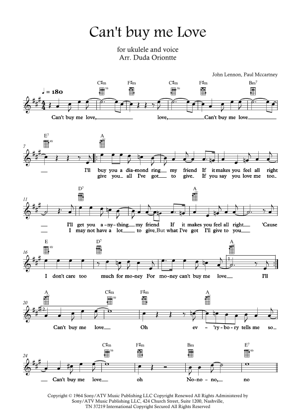 Can't Buy Me Love (arr. Duda Oriontte)