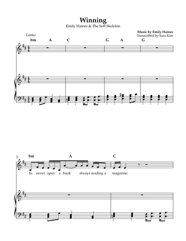 The Soft Skeleton (arr. Sara Kim)