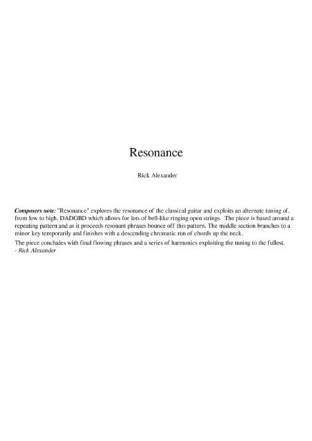Resonance (for solo guitar)