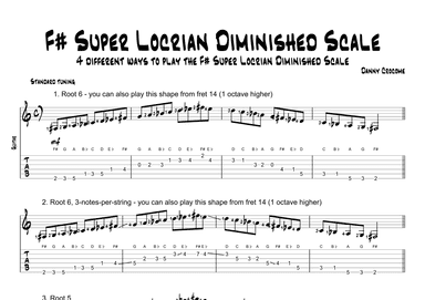 F# Super Locrian Diminished Scale (4 Ways to Play)