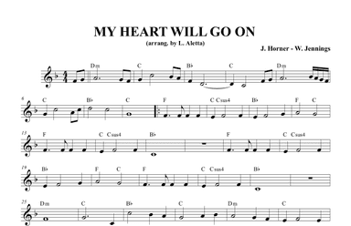 My Heart Will Go On (love Theme From 'titanic') (arr. Luca Aletta)