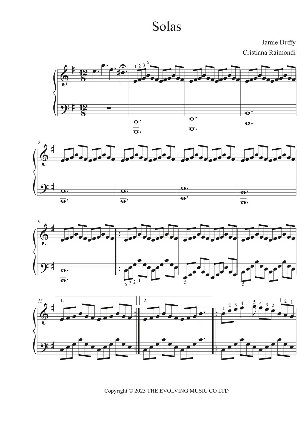 Solas (arr. Cristiana Raimondi)