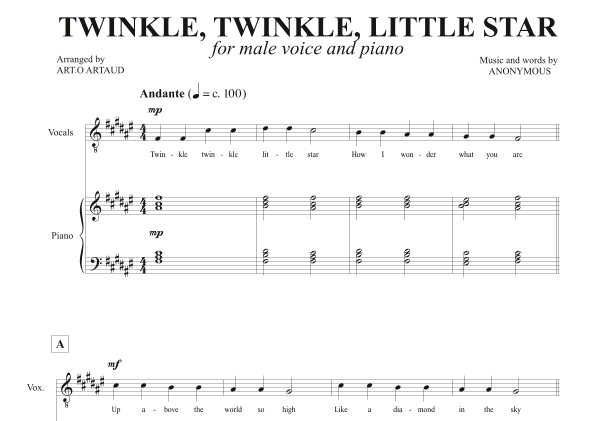 Twinkle Twinkle Little Star (arr. Art.o Artaud)