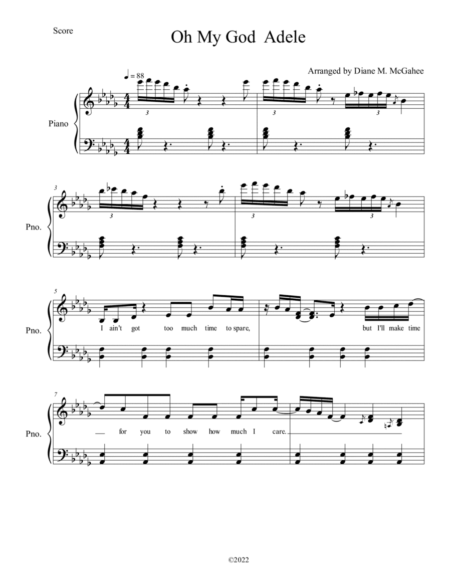 Oh My God (arr. Diane M. McGahee)