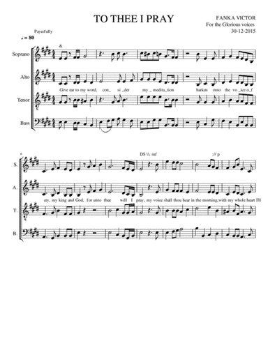 To Thee I Pray by Fanka Victor