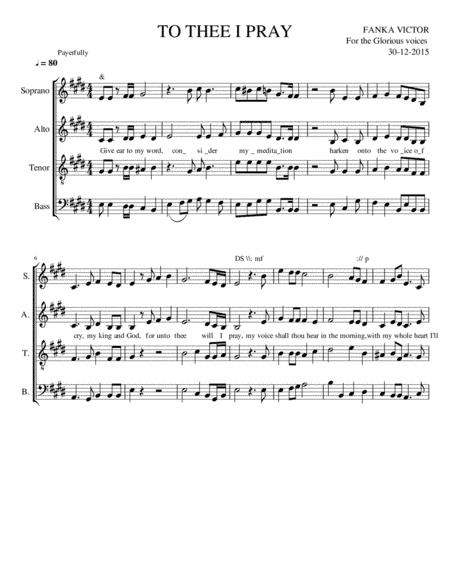 To Thee I Pray by Fanka Victor