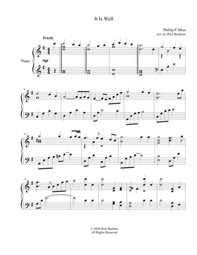 It Is Well (arr. Rick Barham)