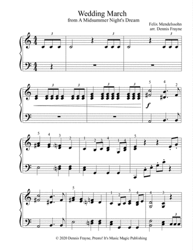 Wedding March (from A Midsummer Night's Dream) (arr. Dennis Frayne)