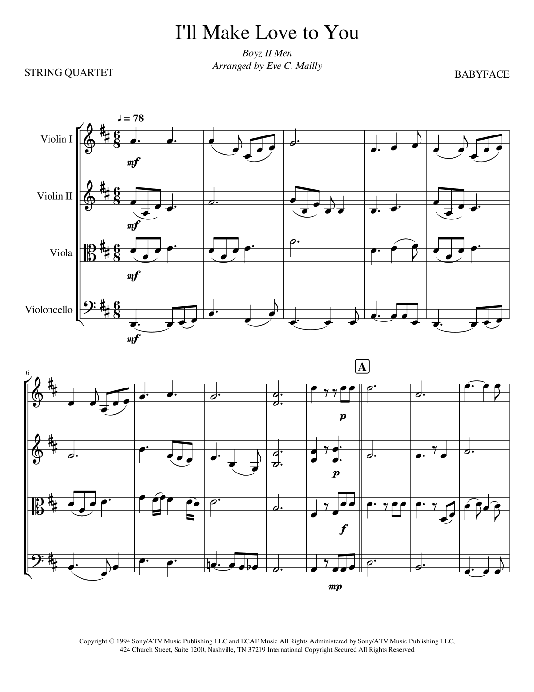 I'll Make Love To You (arr. Eve C. Mailly - Zene Strings)