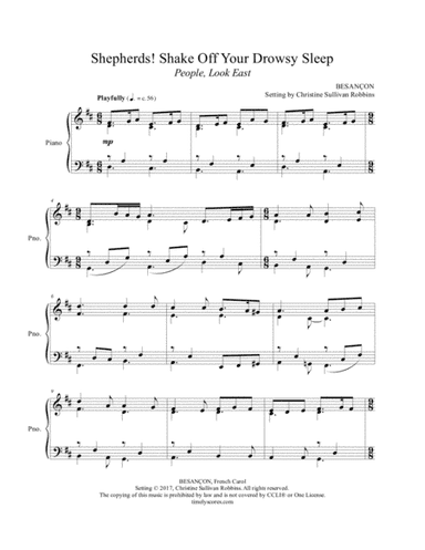 Shepherds Shake Off Your Drowsy Sleep (arr. Christine Sullivan Robbins)