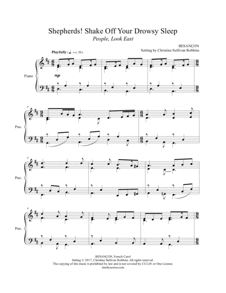 Shepherds Shake Off Your Drowsy Sleep (arr. Christine Sullivan Robbins)