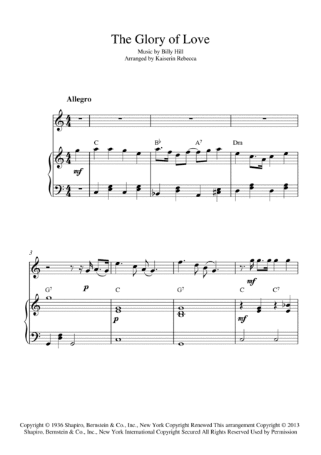 The Glory Of Love (arr. Kaiserin Rebecca)