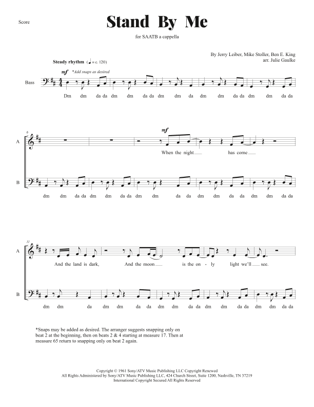 Stand By Me (arr. Julie Gaulke)