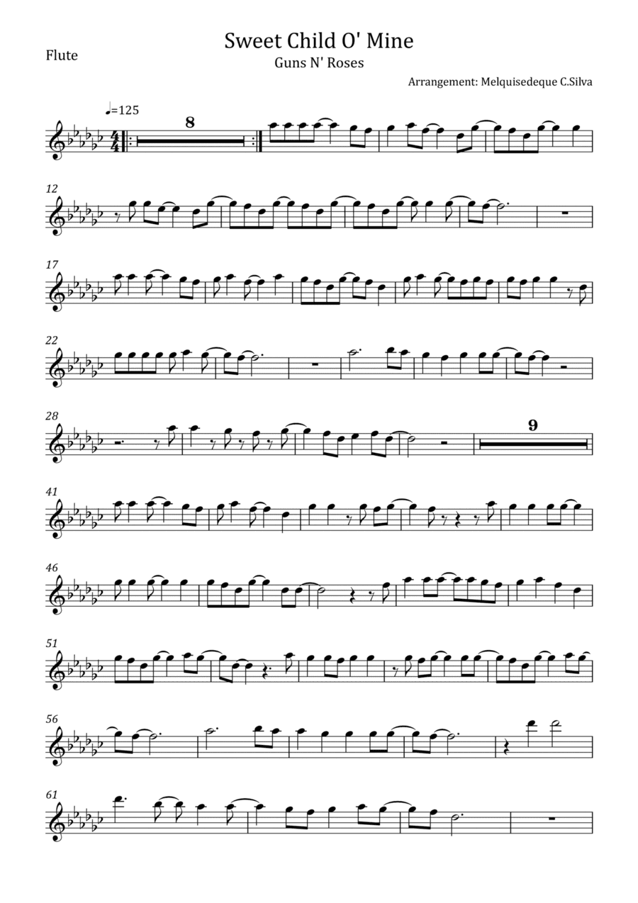 Sweet Child O' Mine (arr. Melquisedeque C.Silva)