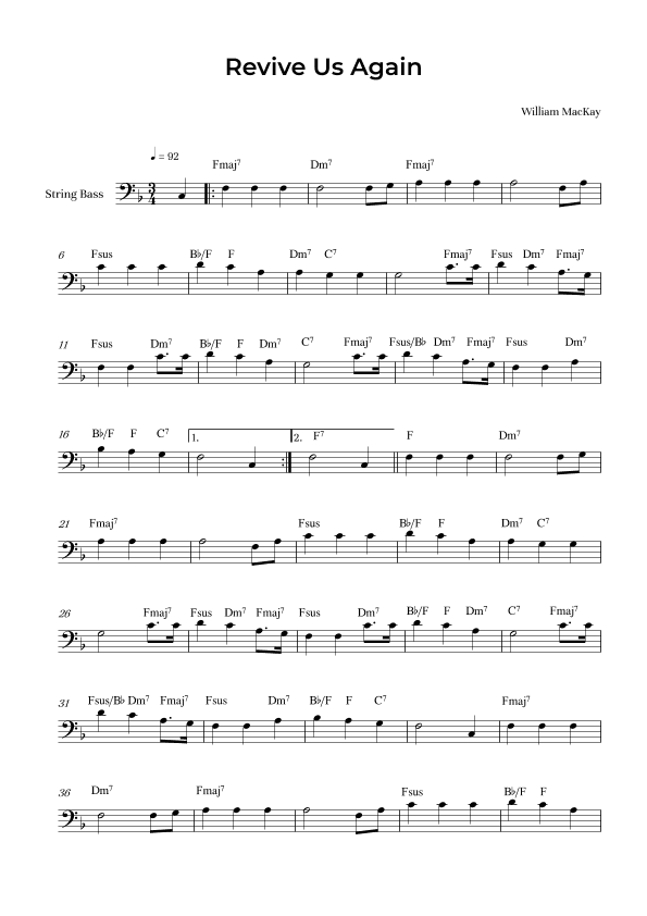 Revive Us Again (arr. Alliance Edition)