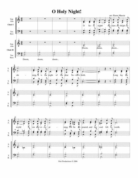 O Holy Night / Minuit, chrétiens (arr. Pierre Massie)