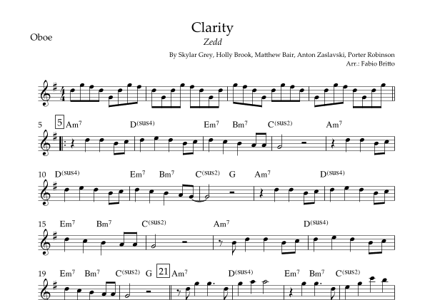 Clarity (arr. Fabio Britto)