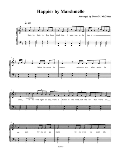 Happier (arr. Diane M. McGahee)